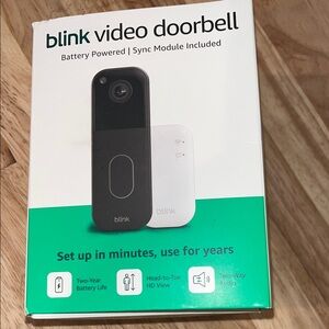 Blink Video Doorbell - Black and White